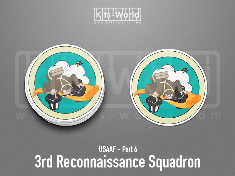 Kitsworld SAV Sticker - USAAF - 3rd Reconnaissance Squadron W:100mm x H:100mm 